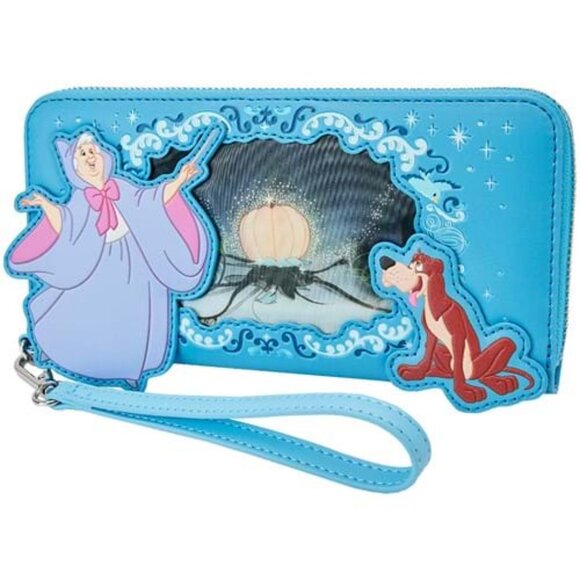 NWT Loungefly Disney Cinderella Princess Lenticular Series Zip Around Wallet - Picture 2 of 5